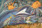 © S. Blumin, St. Francis Preaching to the Birds, signed, unframed author's print of oil painting, 2002 (click to enlarge)